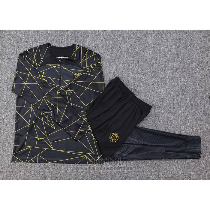Chandal de Sudadera del Paris Saint-Germain Jordan Nino 2023-2024 Negro